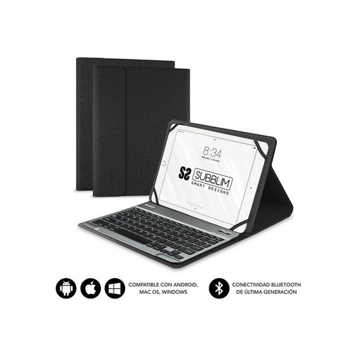 FUNDA TABLET SUBBLIM CON TECLADO KEYTAB PRO BT 10.1"BLACK SUB-KT2-BT0001