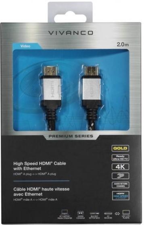 CABLE PRE HDHD20 PREMIUN HDMI 42201 2M 4K