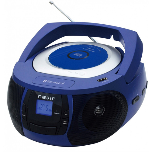 RADIO-CD MP3 NEVIR NVR-481UB  BT COLOR AZUL/BLANCO