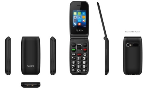 MOVIL QUBO NEO2 NW BK SOS DISPLAY 2.4" 2G