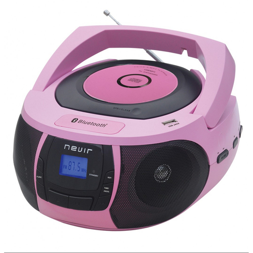 RADIO-CD MP3 NEVIR NVR-481UB  BT COLOR ROSA/BLANCO