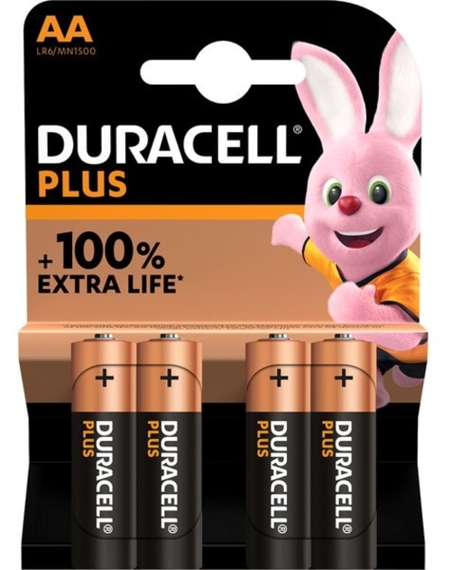 PILAS DURACELL PLUS POWER ALCALINA AA LR6 DRPLR6B4