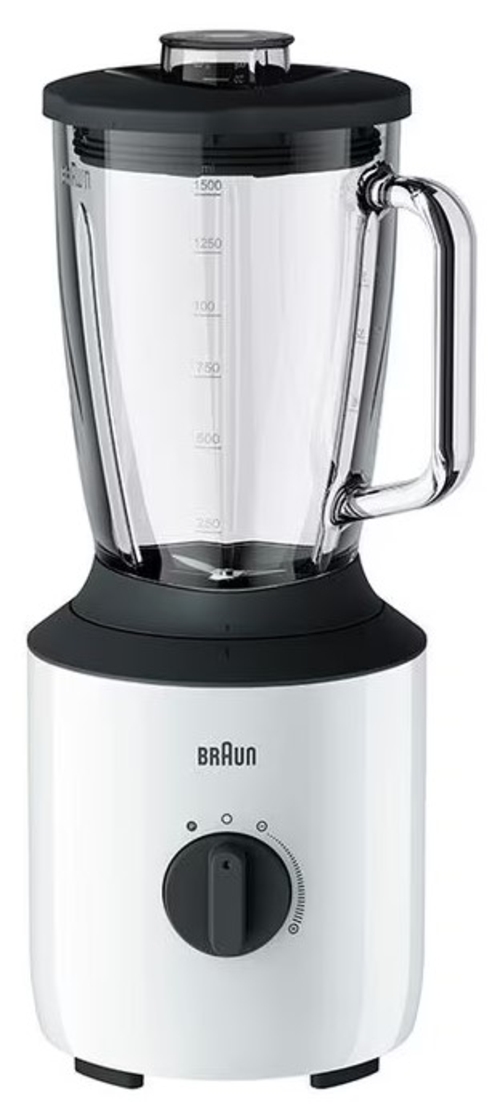 BATIDORA VASO JB-3150-WH 800W JARRA CRISTAL 1,5L BCO. CUCHILLAS A.INOX.