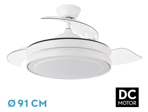 VENT. TECHO DC/R ESPARTA MINI (184799001) BLANCO 72W 3ASPAS RETRACTIL