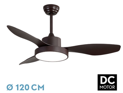 VENT. TECHO DC HAYATE (128591302) MARRON 48W 3ASPAS