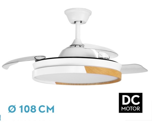 VENT. TECHO DC/R EMPERADOR (214491368) BLANCO/HAYA 72W 3ASPAS RETRACTIL