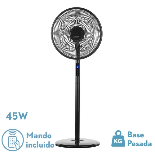 VENT. PIE ICONO (207441009) NEGRO 45W 3VEL. 5ASPAS M.DIST.TEMPORIZ.