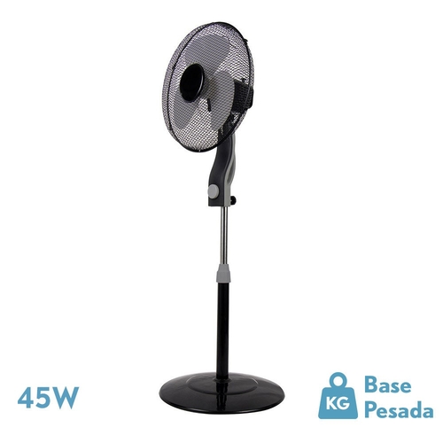 VENT. PIE MAGICO (214141028) NEGRO/GRIS 45W 3VEL. 3ASPAS ORIENTABLE