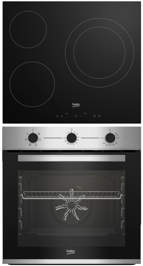 CONJ. HORNO+PLACA BBSE-12120-XD MULTIF.-6 72L INOX. 3F TOUCH CONTROL