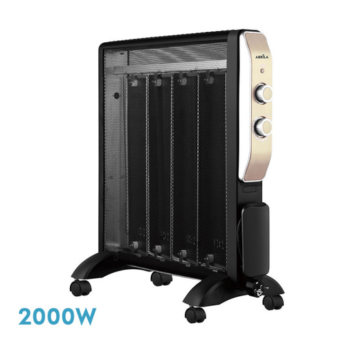 Radiador De Mica Abrigo 2000W 4Elementos Negro/Oro 2Potencia 202012016