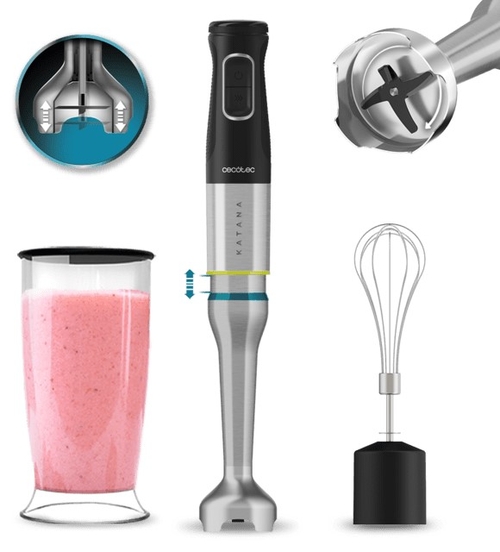 BATIDORA KATANA 12 CREAM 1200W PIE INOX. VASO 800ML. FUNCION TURBO (03960)