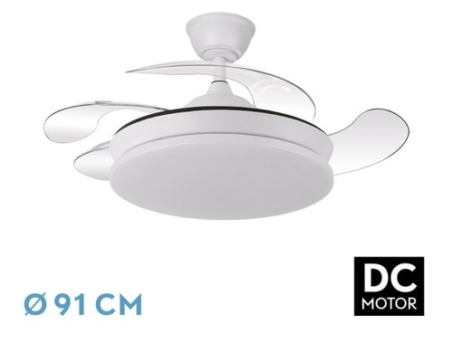 VENT. TECHO DC/R TRIDENTE MINI (236399001) 59W 4ASPAS RETRACTIL