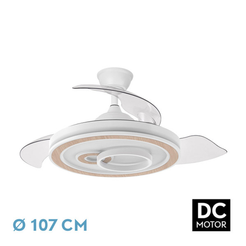 VENT. TECHO DC/R SULTAN (242491368) BCO/HAYA 68W 3ASPAS 6VEL. TEMPORIZADOR