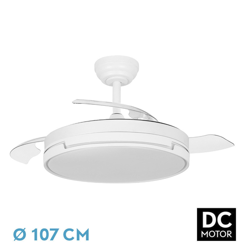 VENT. TECHO DC/R PAPIRO (212591301) BLANCO 59W 3ASPAS RETRACTIL