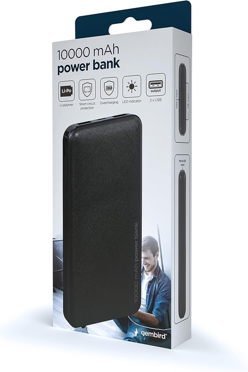 POWERBANK GEMBIRD 10000MAH 1X MICRO USB (LB1032050)
