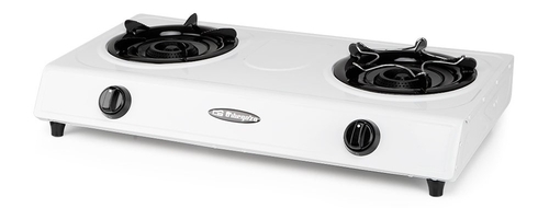 HORNILLO 2 FUEGOS GAS FO-2600 BLANCO ENCENDIDO PIEZOELECTRICO