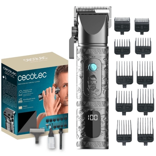 CORTAPELOS SAMURAI 10 PEINES 200MIN. AUT. DISPLAY CUCHILLAS A.INOX. (4455)