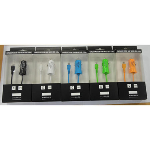 CARGADOR VIVANCO SD-CARG COCHE 1AMP+CABLE 90CM 76811