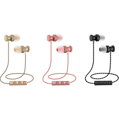 AURICULARES ELCO PD-1250BT NEG/DOR/ROS BLUETOOTH, MICROFONO