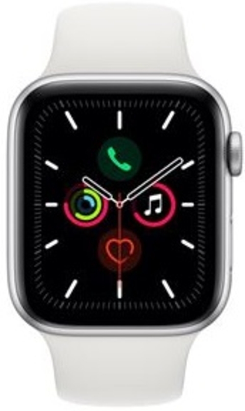 APPLE WATCH S5 GPS 44MM ALUMINIO PLATA CORREA DEPORTIVA BLANCA  MWVD2TY/A