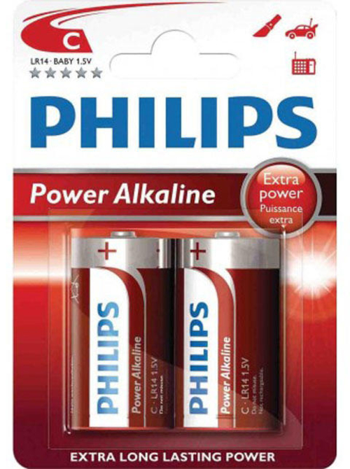 PILA ALCALINA PHILIPS (LR14PB2) POWERLIFE C BLISTER*2