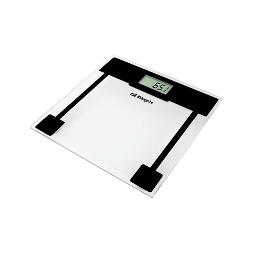 BASCULA BAÑO PB-2210 CRISTAL BLANCO Y NEGRO 150 KG LCD 3.2"