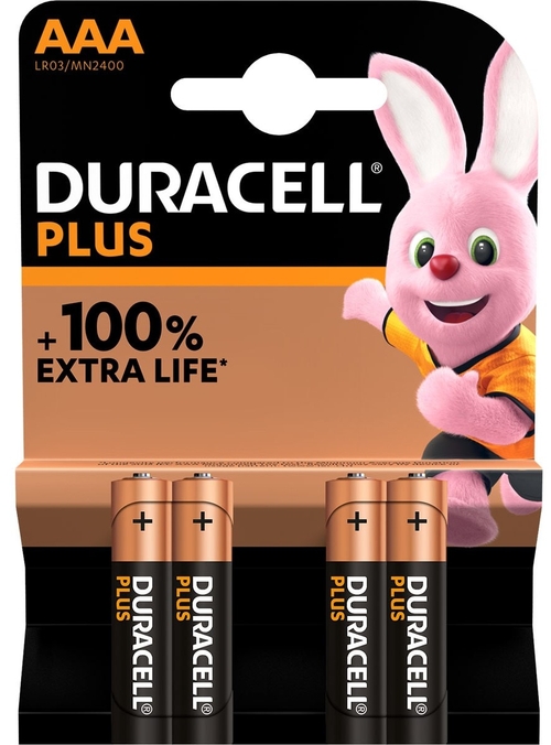 PILAS DURACELL PLUS POWER ALCALINA AAA LR03 DRPLR3B4