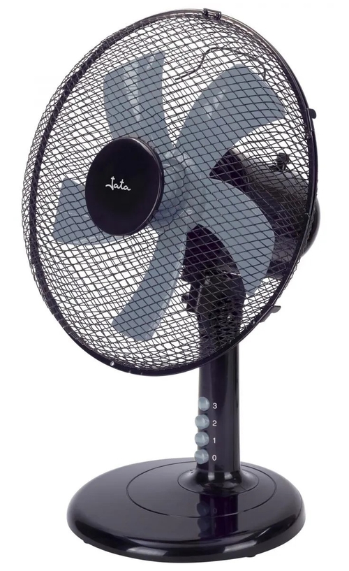VENTILADOR SOBREMESA JVVM-3124 34CM. 3VEL. NEGRO OSCILANTE BAJO CONSUMO