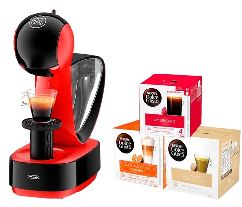 PACK CAFETERA EDG-260-R + 3 ESTUCHES CAFE