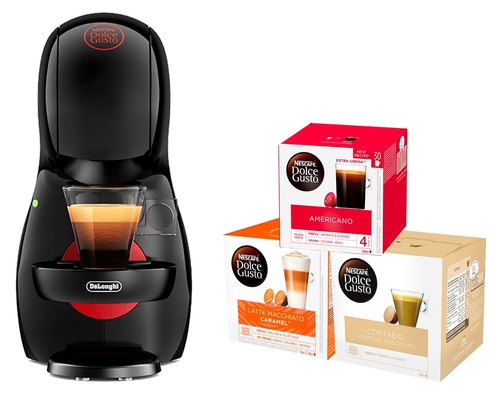 PACK CAFETERA EDG-210-B + 3 ESTUCHES CAFE