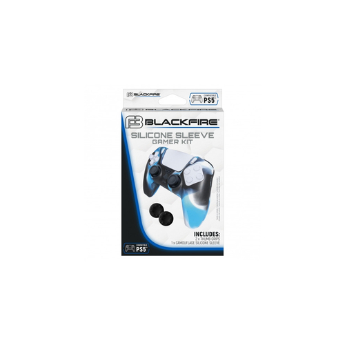 GAMER KIT BLACKFIRE FUNDA SILICONA+2 GRIPS PARA MANDO PS5