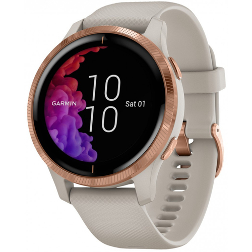 RELOJ DEPORTIVO GARMIN VENU BEIGE/ROSA ORO 010-02173-22
