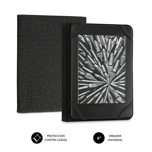 FUNDA SUBBLIM LIBRO ELECTRONICO CLEVER EBOOK CASE 6" BLACK