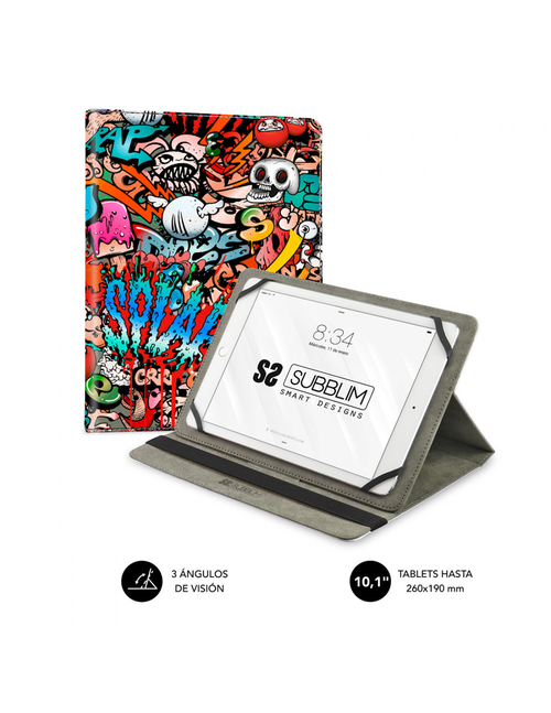FUNDA TABLET SUBBLIM UNIVERSAL TRENDY CASE GRAFFITI 10.1 4TC010