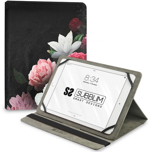 FUNDA TABLET SUBBLIM UNIVERSAL TRENDY CASE ROSAS 11 4TC011