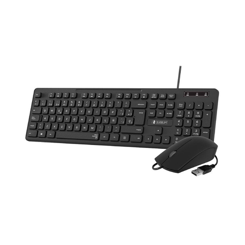 TECLADO+RATON SUBBLIM SLIM SILENCIOSO CON CABLE USB CSSK01