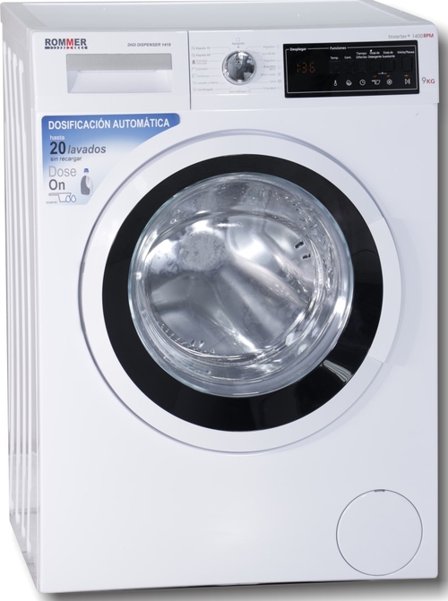 LAVADORA ROMMER DIGI DISPENSER 1419 INVERT 9 KG A+++ A