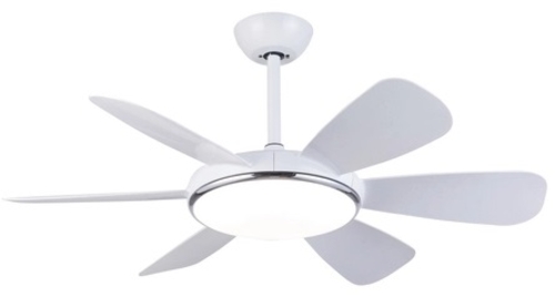 VENTILADOR TECHO VT-NIX L 6VEL. 6PALAS MOTOR DC 107CM M.DIST. TEMP. 3 TIPOS LUZ