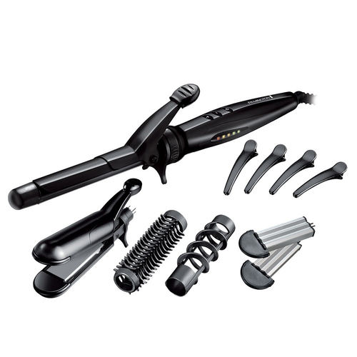 KIT BELLEZA S-8670 5 EN 1 ACCESORIOS CONTROL DIG. PINZA 19MM ESTUCHE