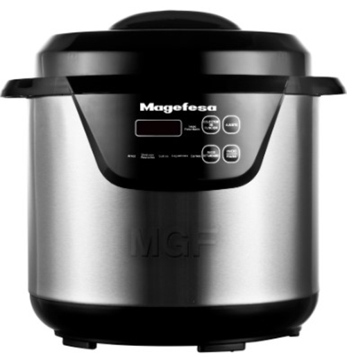 OLLA PRESION MGF-6402 ELECTRICA 1000W 6L LIBRO 50 RECETAS FACIL LIMPIEZA