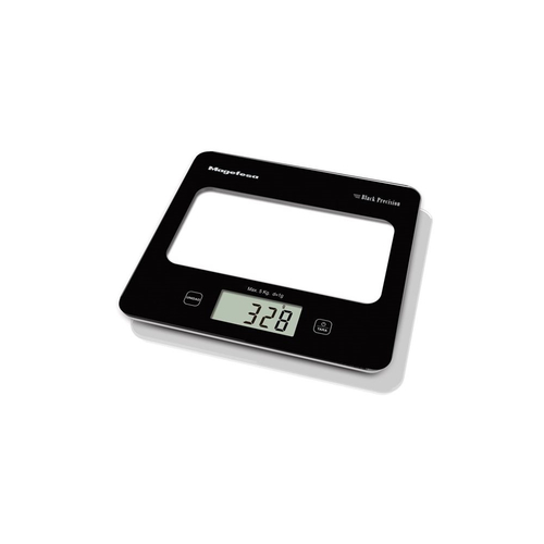 BALANZA COCINA MGF-1300 VIDRIO NEGRA HASTA 5KG GRAD.1GR PANTALLA LCD