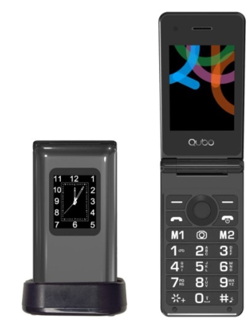 MOVIL QUBO SENIOR X28 2.8" NEGRO