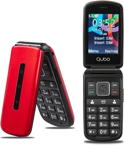 MOVIL QUBO P210NW RD 2.8"ROJO SOS