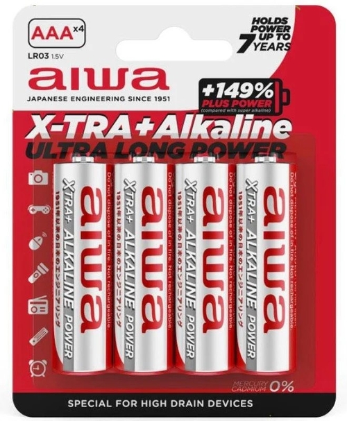 BLISTER 4 PILAS LR03/AAA AIWA ALCALINA