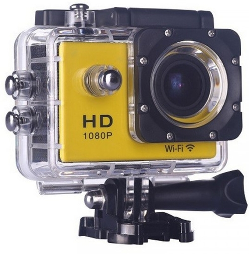 CAMARA DEPORTIVA NK AC3056-FDA AMARILLO FHD 1080P 12MP QUALITY WATER RISITANT
