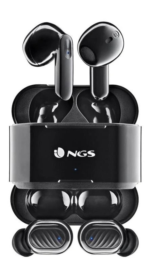 AURICULARES NGS ARTIGA DUO BLACK 30HORAS 4X EARPHONES