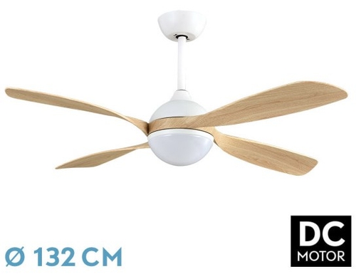 VENT. TECHO DC LIVORNO (208191468) BCO/HAYA 30W 4ASPAS
