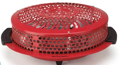 BRASERO ELECT. BR-90 900W ROJO 2NIV.POT. TOQUE FRIO REJILLA SEGURIDAD