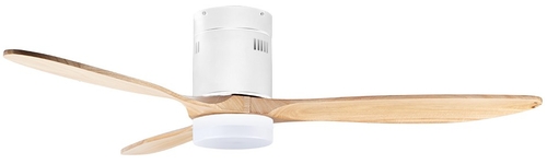 VENT. TECHO CP-114132 132CM. 3ASPAS 6VEL. MOTOR DC LUZ TEMPOR. M.DISTANCIA