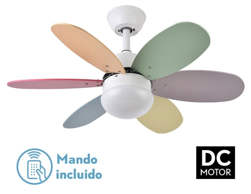 VENT. TECHO DC ALVES (175791637) PASTEL/INTENSO 20W 6ASPAS